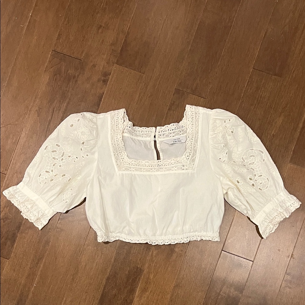 Embroidered Crop Top